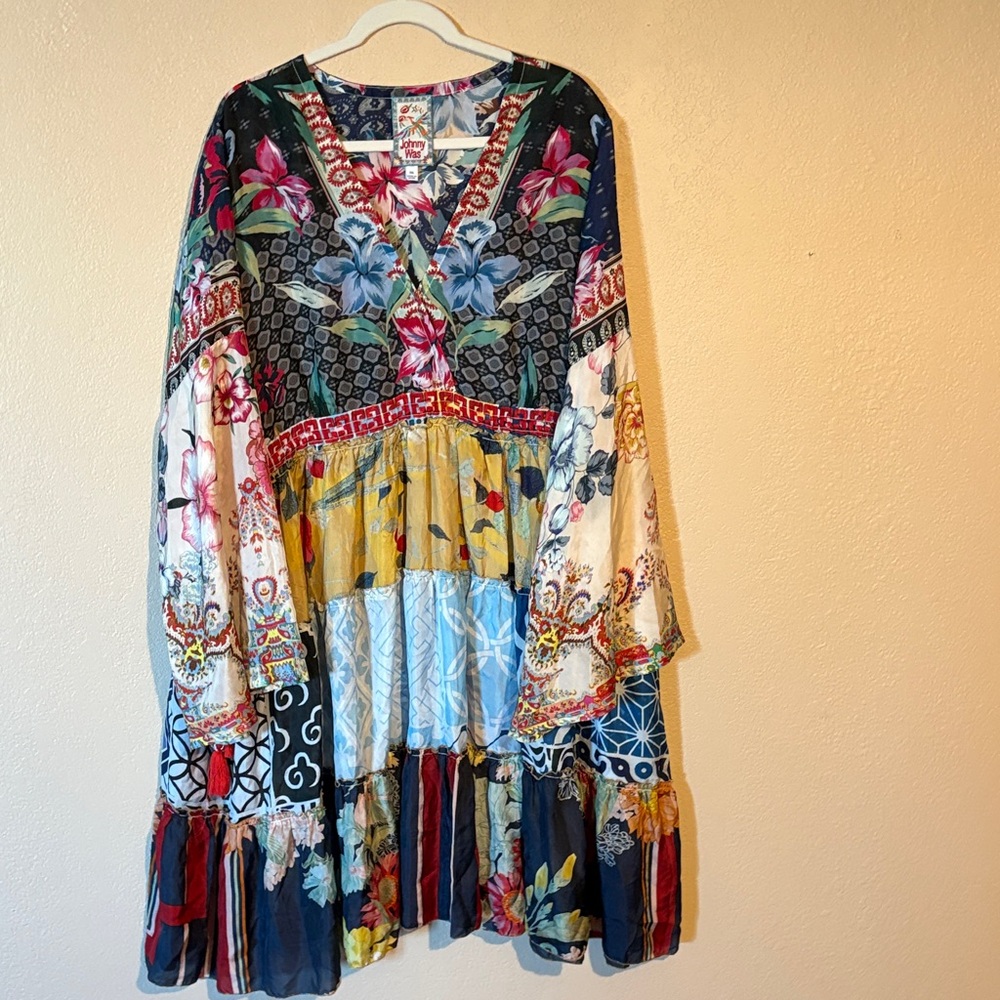Johnny Was Multicolor Long Sleeve Dress